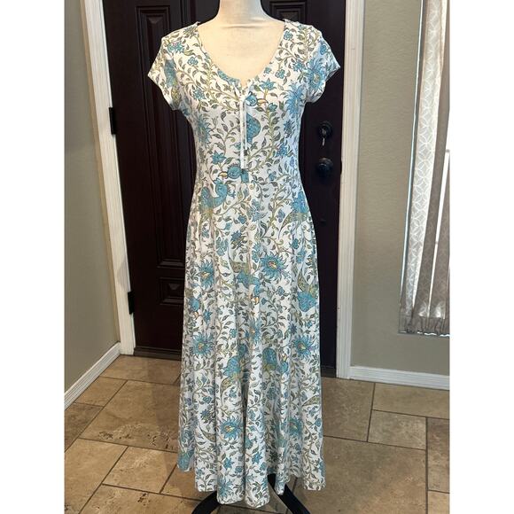 Chaps Peacock Jersey Knit Maxi Dress - Picture 1 of 6